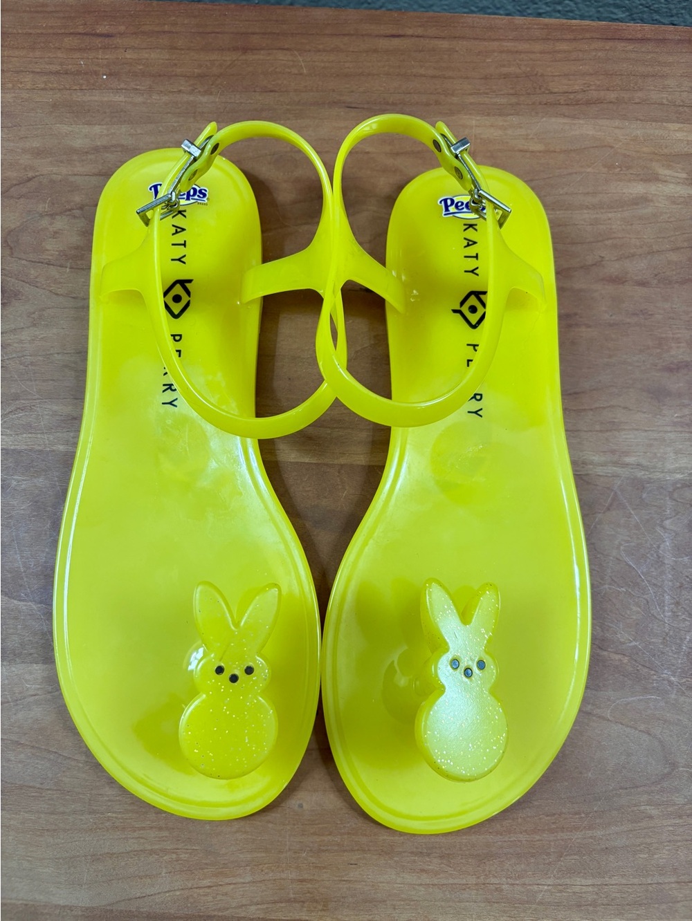 Katy Perry The Peeps®Bunny Geli Peeps Yellow Sandals, Womens size 8